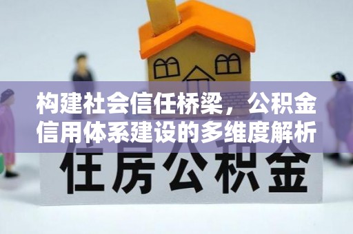 岗巴构建社会信任桥梁，公积金信用体系建设的多维度解析